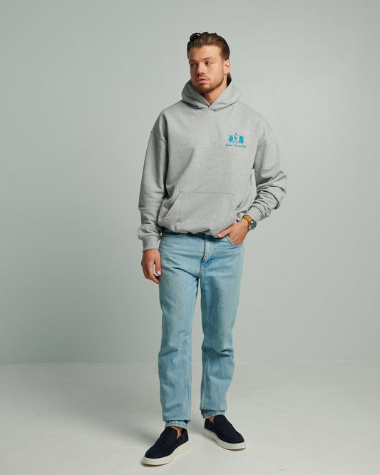 The Club Light Blue Edition Hoodie – French Terry Embroidered - Baltics Leisure Club