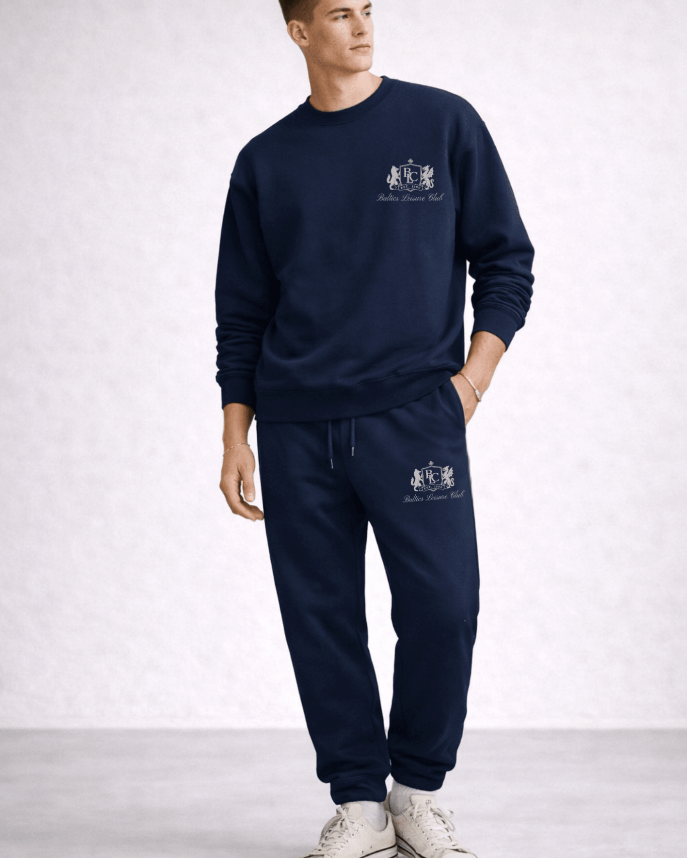 The Club Embroidered Sweatshirt – French Terry - Baltics Leisure Club