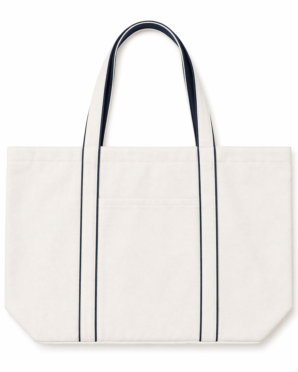 The Club Embroidered Tote Bag – White/Navy - Baltics Leisure Club