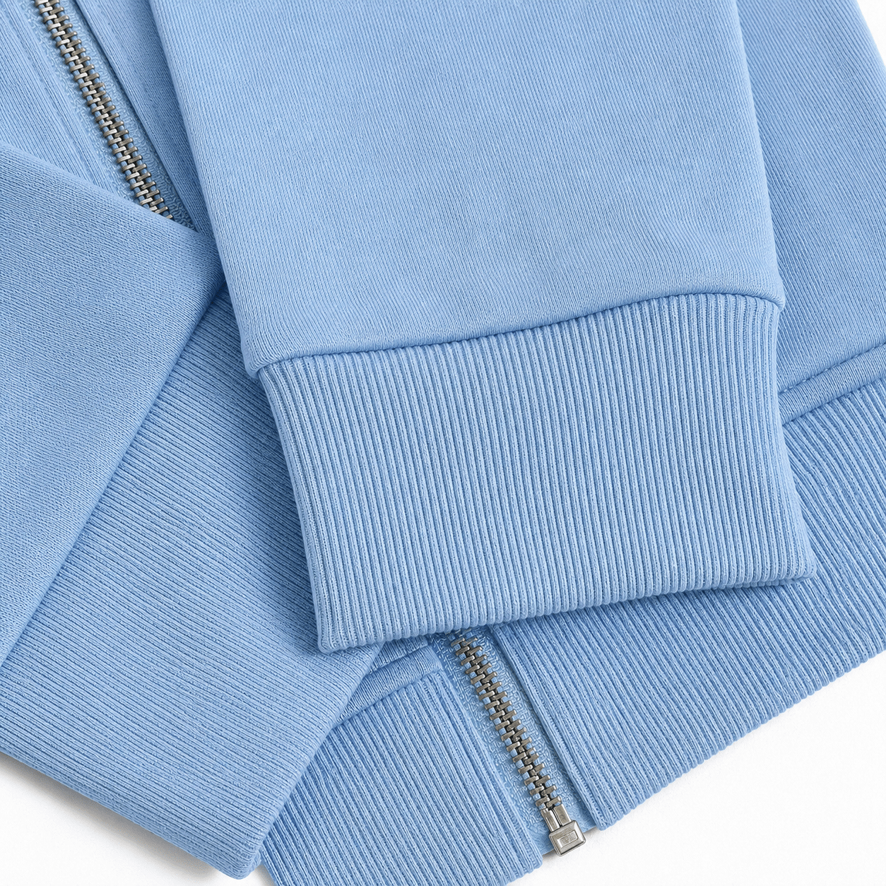The Club Zipped Hoodie - Powder Blue - Baltics Leisure Club