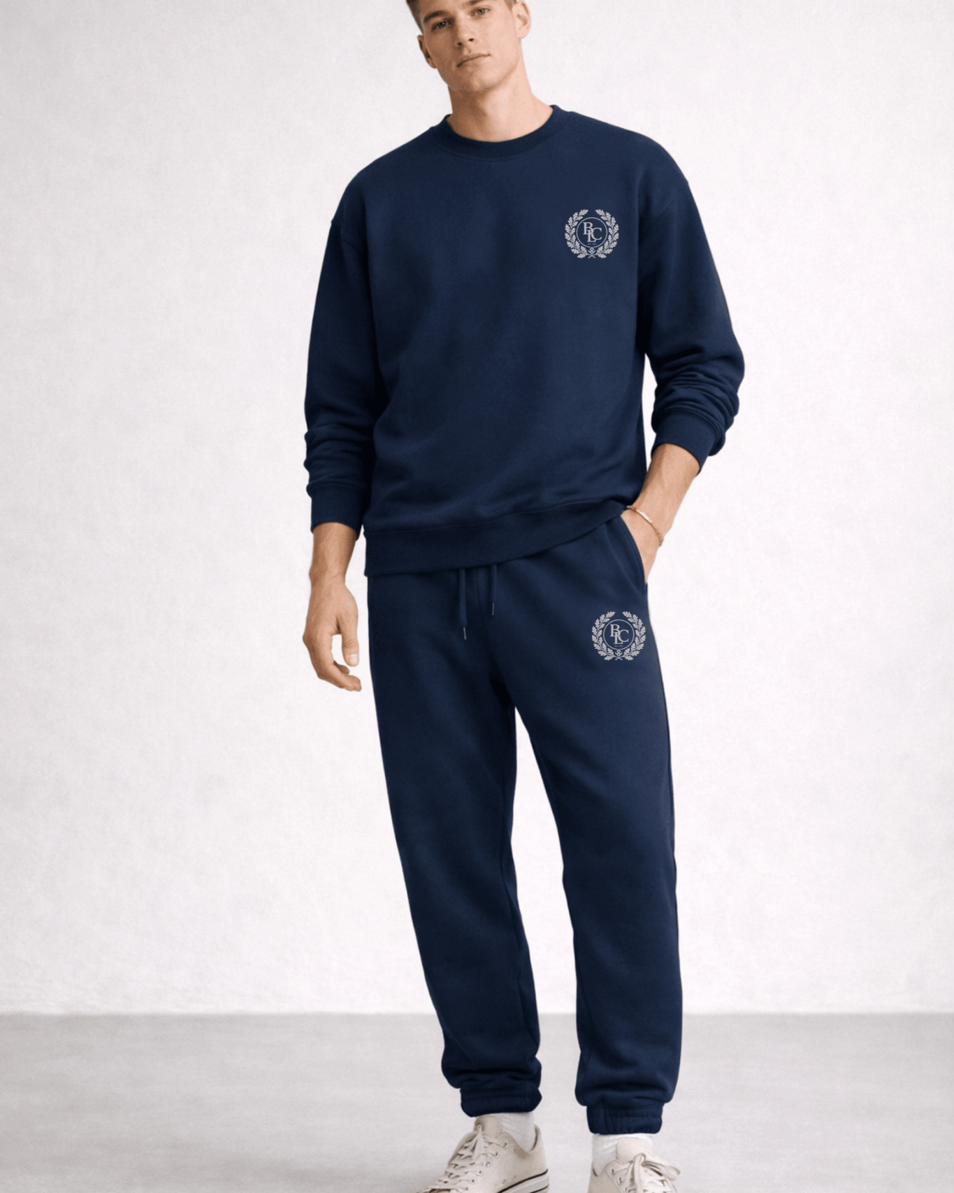 The Heritage Women Sweatshirt – Navy/ White - Baltics Leisure Club