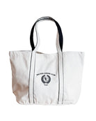 The Heritage  Embroidered Tote - White/Navy Baltics Leisure Club