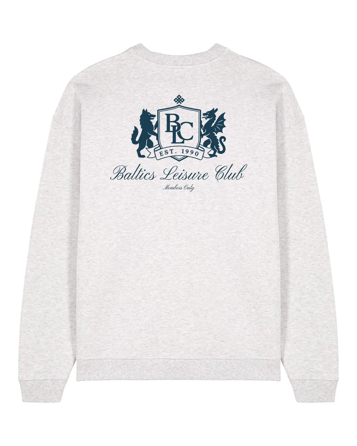 The Club Women Sweatshirt – Cool Heather Grey/ Blue - Baltics Leisure Club