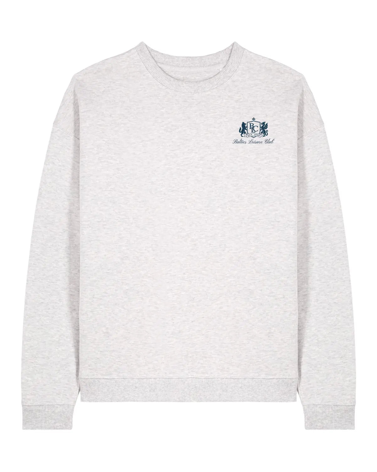 The Club Women Sweatshirt – Cool Heather Grey/ Blue - Baltics Leisure Club