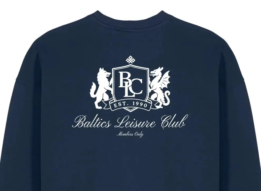 The Club Women Sweatshirt – Navy/White Baltics Leisure Club