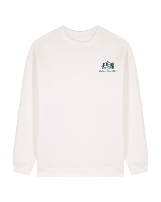 The Club Women Sweatshirt – Off White/Blue - Baltics Leisure Club