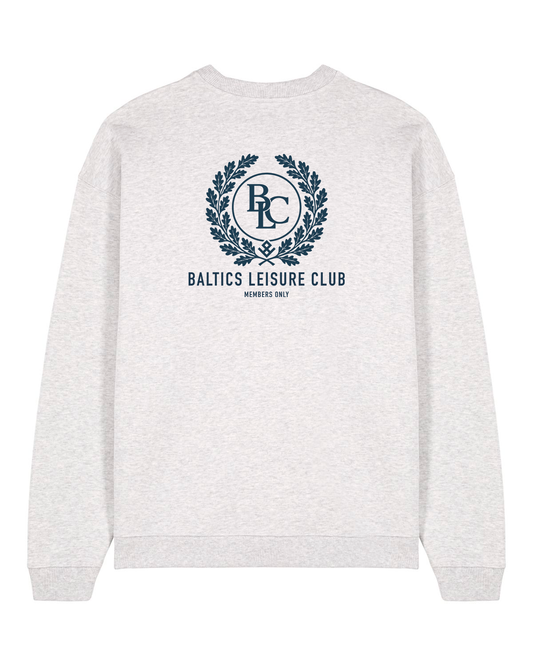The Heritage Women Sweatshirt – Cool Heather Grey/ Blue - Baltics Leisure Club