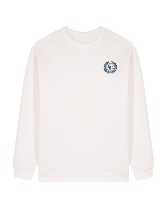 The Heritage Women Sweatshirt – Off White/Blue - Baltics Leisure Club