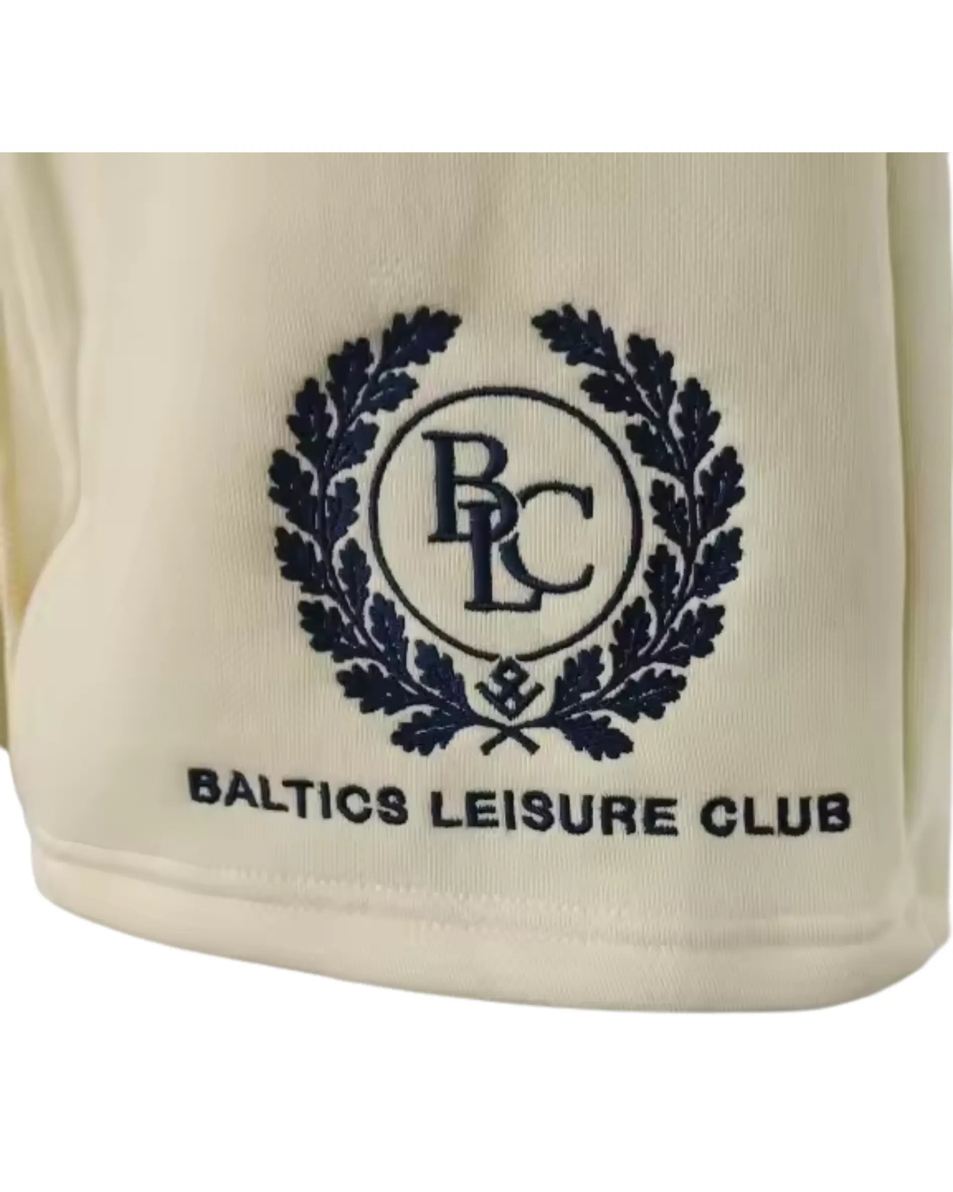 The Heritage Embroidered Mini Shorts – Natural Raw - Baltics Leisure Club