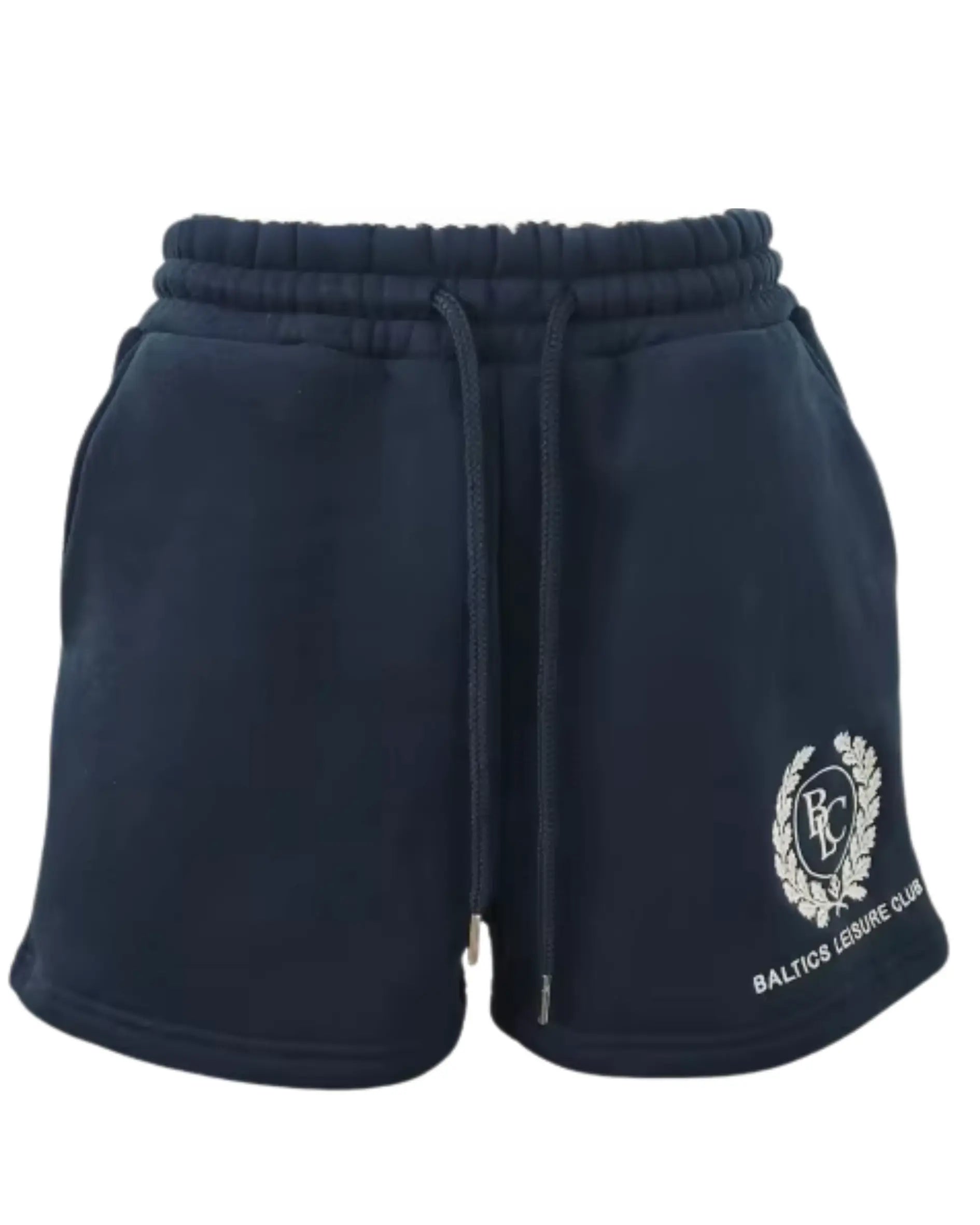 The Heritage Embroidered  Mini Shorts – Navy - Baltics Leisure Club