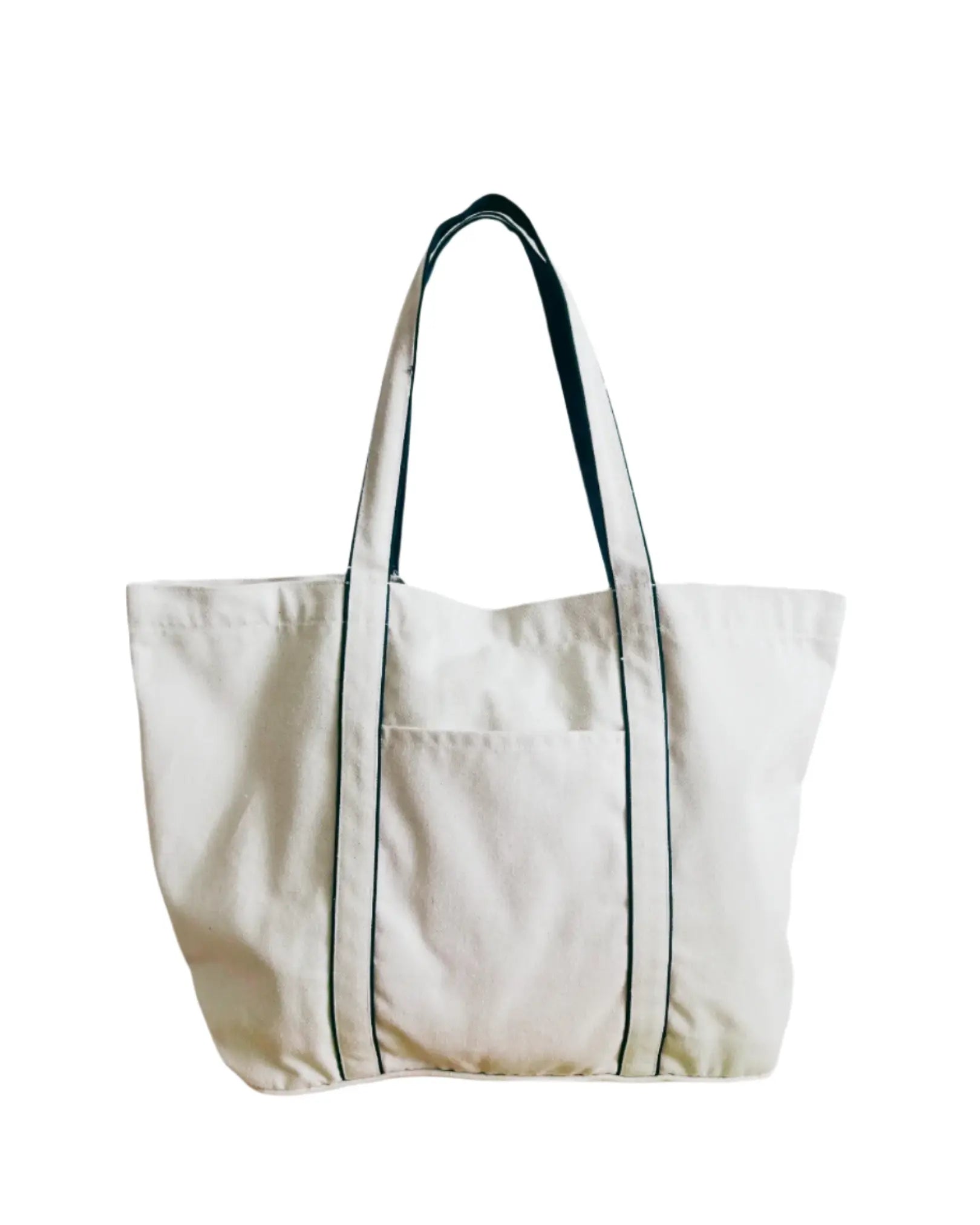 The Club Embroidered Tote – White/Navy - Baltics Leisure Club