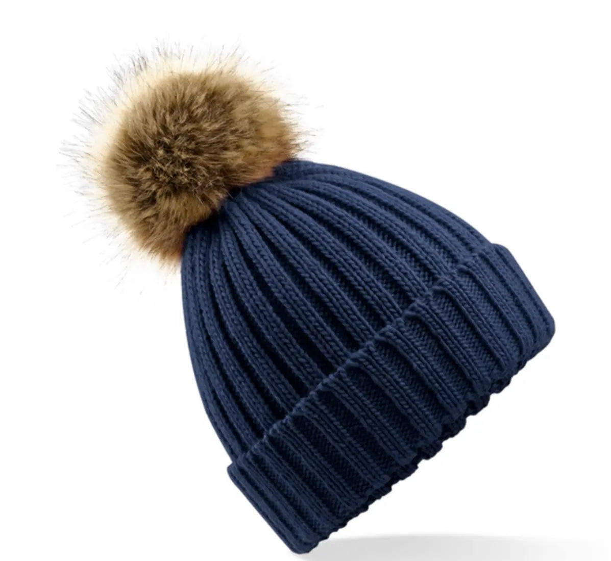 Faux Fur Pop Pom Beanie - Baltics Leisure Club