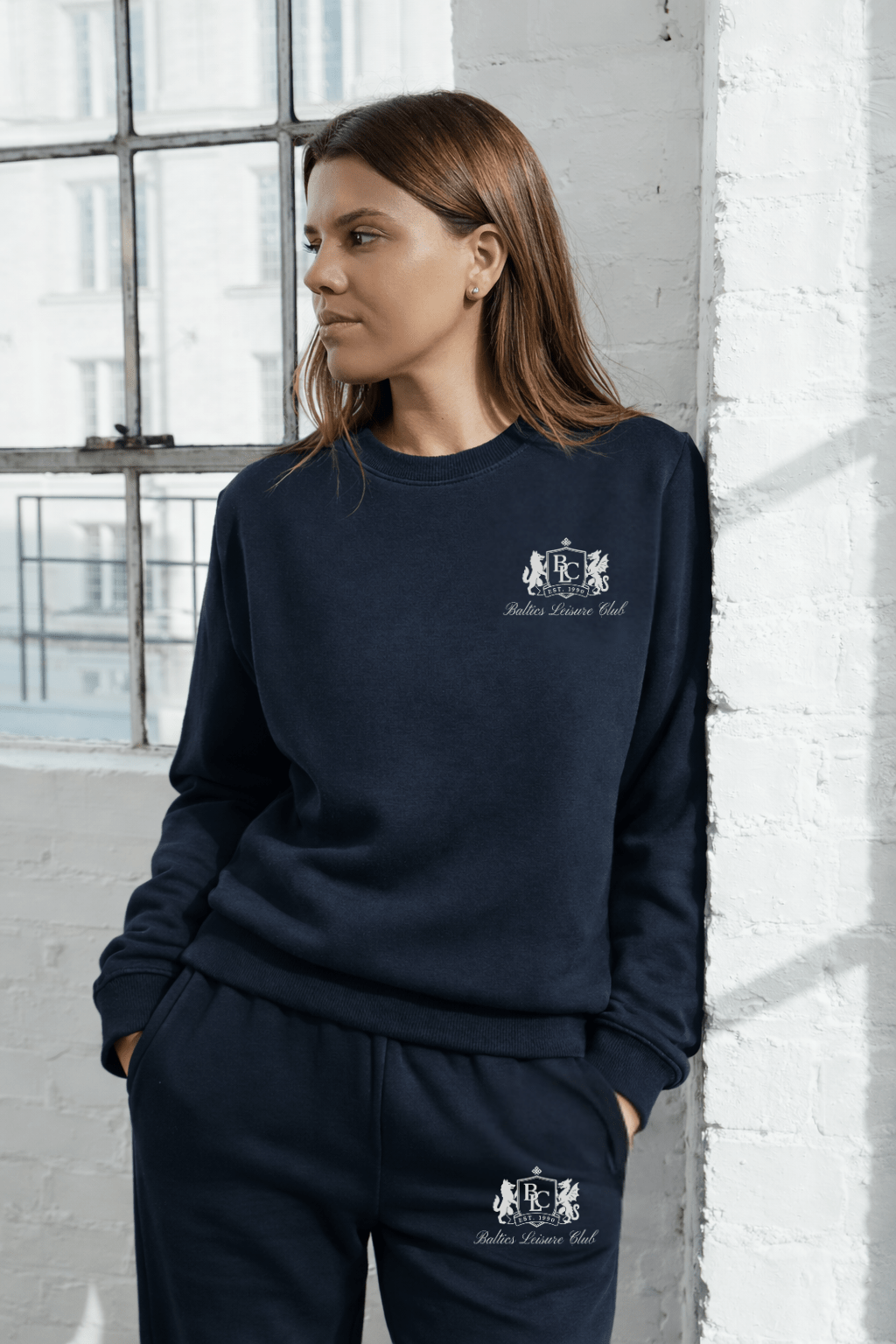 The Club Embroidered Sweatshirt – French Terry - Baltics Leisure Club