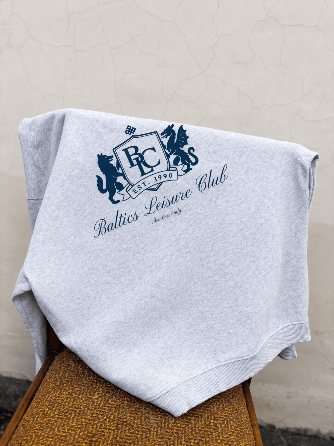 The Club Men Sweatshirt – Cool Heather Grey - Baltics Leisure Club