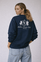 The Club Women Sweatshirt – Navy/White - Baltics Leisure Club