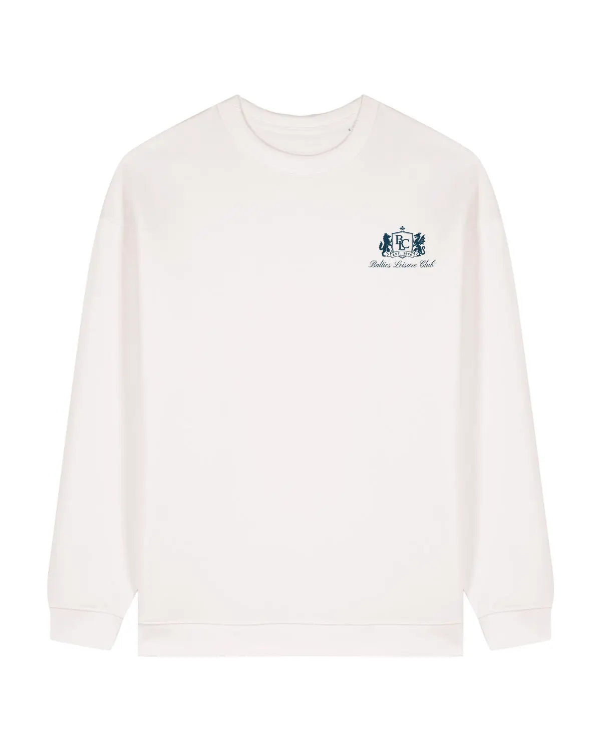 The Club Women Sweatshirt – Off White/Blue - Baltics Leisure Club