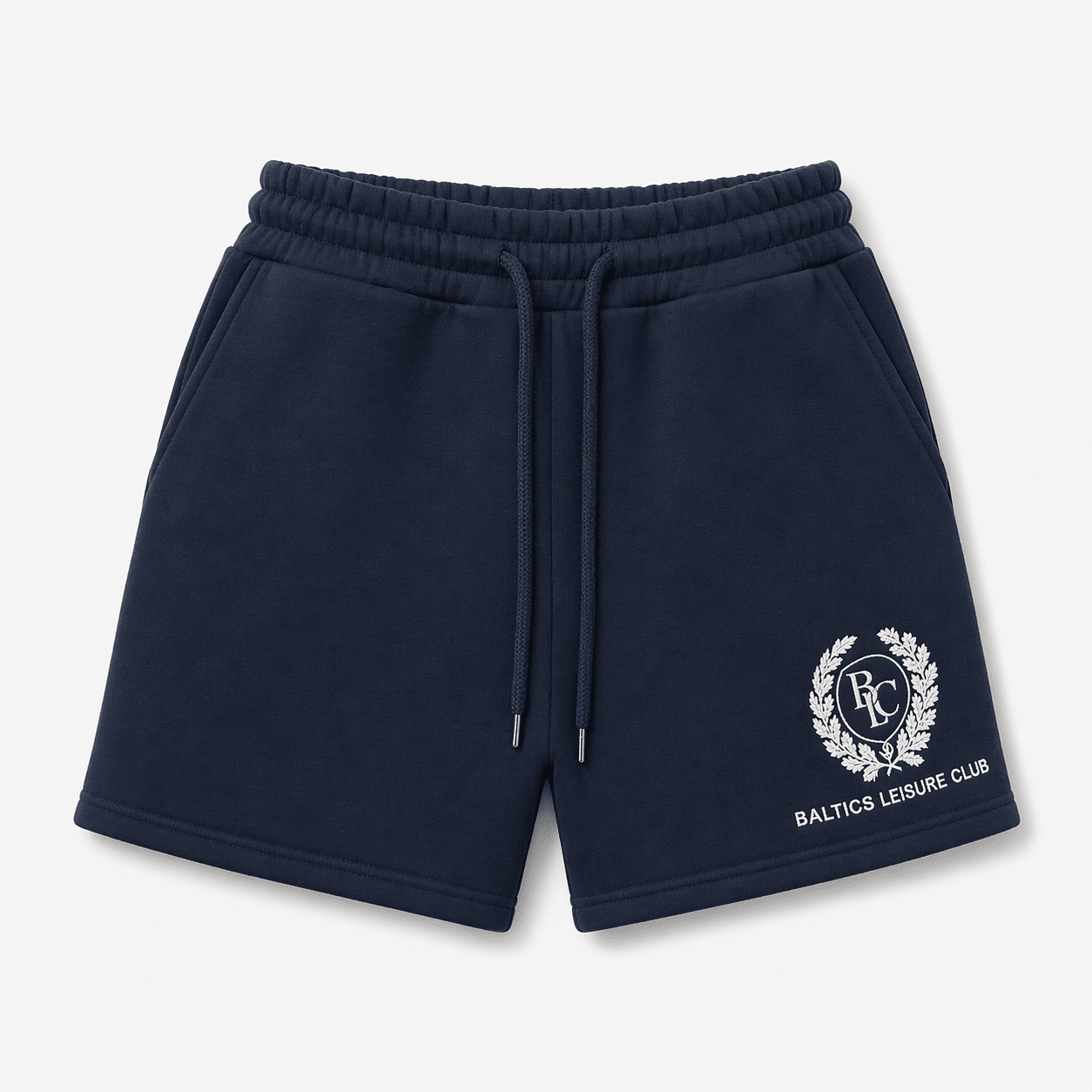 The Heritage Women Embroidered Mini Shorts – Navy - Baltics Leisure Club